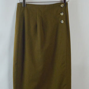 Danielle B Womens Wrap Button Front Skirt